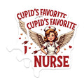 (2 Pack) Cupid's Favorite Nurse Stickers - Nurse Appreciation Stickers - Cute Nurse Stickers for Laptops and Water Bottles - 5" On Longest Side - Sticks to Smooth Flat Surfaces- Made in USA - BMCS3075