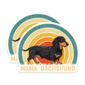 (2 Pack) Mama Dachshund Magnets - Wiener Dog Lover - Retro Dog Owner Decor - 5 Inches On Longest Side - Thick Durable Magnet - Made in USA - MAG23532