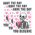 (3 Pack) Skeleton Heart Decals - Have The Day - Laptop Decal - 3 Inches On Longest Side - Easy Peel & Apply - Made in USA - 3MCS8525