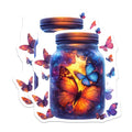 (2 Pack) Magical Butterfly Jar Magnets - Ethereal Glowing Butterfly Decor - Whimsical Nature Refrigerator Magnets - 5 Inches On Longest Side - Thick Durable Magnet - Made in USA - MAG28367