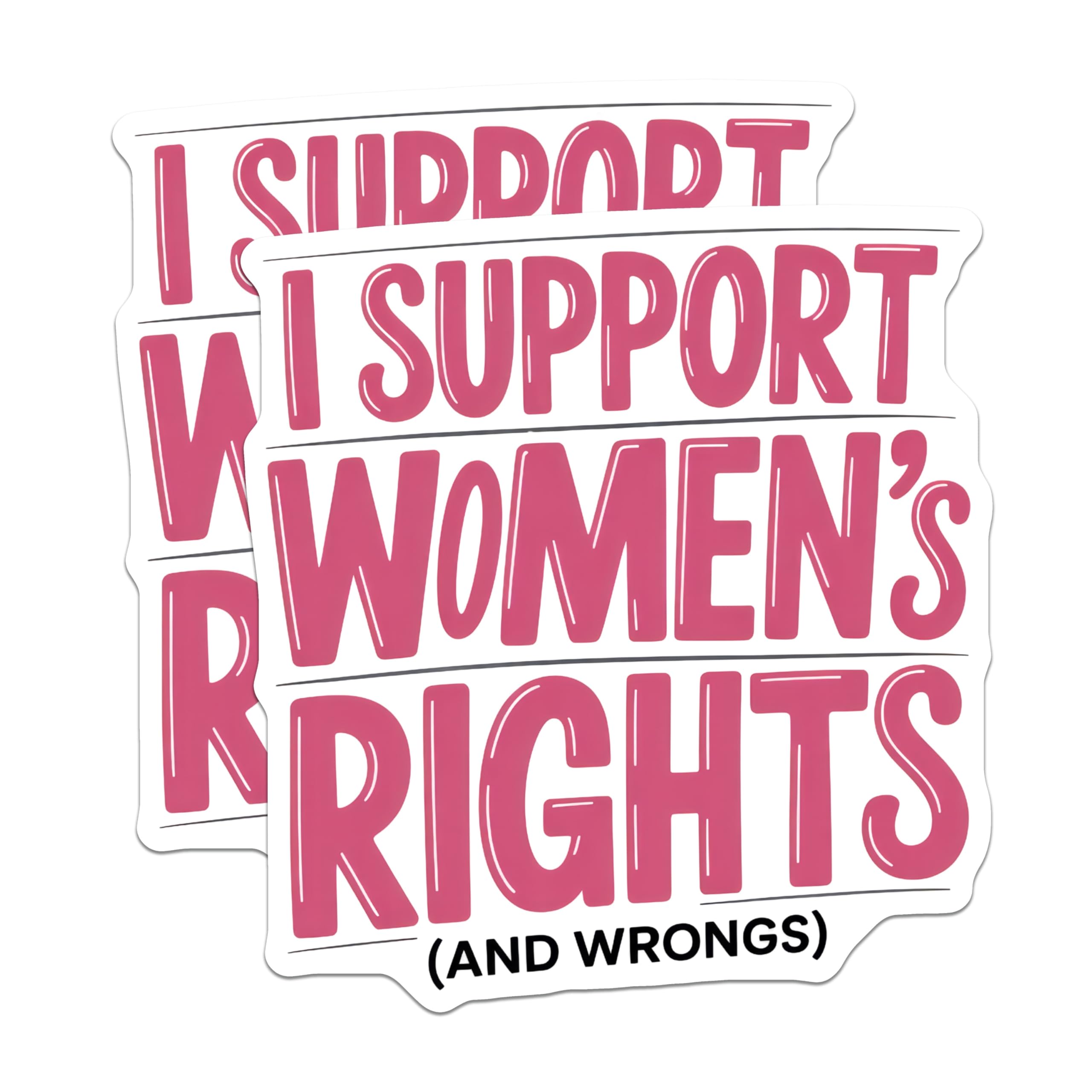 (2 Pack) Women's Rights Magnets - Feminist Decor - I Support Women Magnets - 5" On Longest Side - Premium Magnet - for Cars, Refrigerators, Toolboxes, Lockers - Made in USA - MAG14932