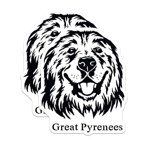 (2 Pack) Great Pyrenees Dog Magnets - Pet Lovers - Animal Magnets - 5" On Longest Side - for Cars, Fridges, Toolboxes - Made in USA - MAG4008
