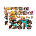 (2 Pack) Raised on Sweet Tea Jesus Magnets - Southern Faith Kitchen Decor - Christian Refrigerator Art - 5 Inches On Longest Side - Thick Durable Magnet - Made in USA - MAG28160