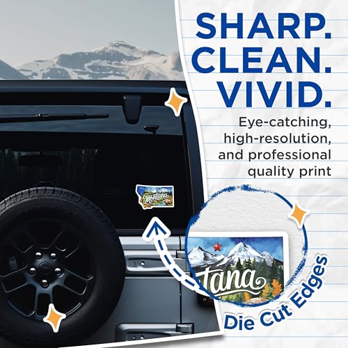 (2 Pack) Montana State Stickers - Nature Landscape - Mountain Bear Sticker Art - 5" On Longest Side - Sticks to Smooth Flat Surfaces - Made in USA - BMCS6303