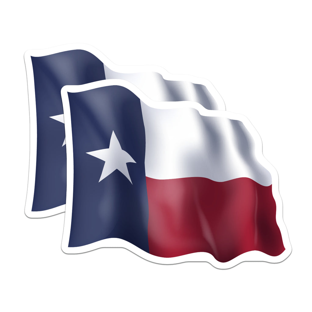(2 Pack) Texas Flag Magnets - Lone Star State Decor - Texas Pride Souvenir - 5 Inches On Longest Side - Thick Durable Magnet - Made in USA - MAG36825