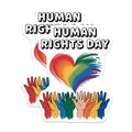 (2 Pack) Human Rights Day Magnets - Rainbow Heart - Equality Love - 5" On Longest Side - Premium Magnet - for Cars, Refrigerators, Toolboxes, Lockers - Made in USA - MAG14737