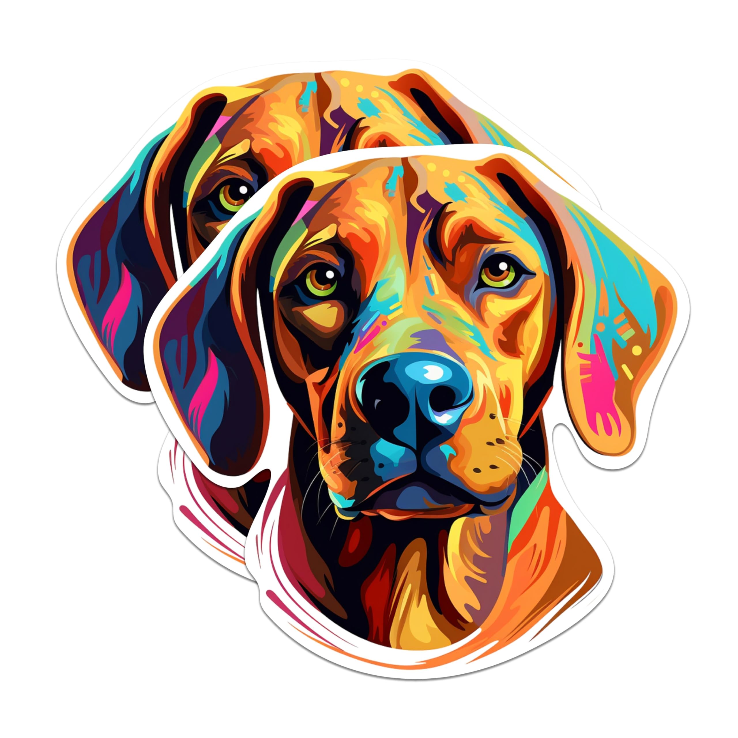 (2 Pack) Rhodesian Ridgeback Dog Breed Magnets - 5 Inches On Longest Side - Choose from Over 100 Dog Breeds - for Cars, Refrigerators, Toolboxes - Made in USA - MAG1934