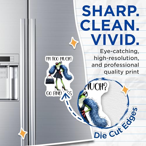 (2 Pack) Funny Froggy Magnets - 5" On Longest Side - for Cars, Fridges, Toolboxes - Made in USA - MAG7607