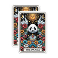 (2 Pack) Panda Nature Stickers - Sun and Moon Stickers - Floral Animal Stickers - 5" On Longest Side - Sticks to Smooth Flat Surfaces - Made in USA - BMCS4479