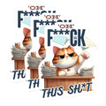 (3 Pack) Funny Cat Decals - Oh F Decal - Office Humor - 3 Inches On Longest Side - Easy Peel & Apply - Made in USA - 3MCS4665