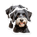 (2 Pack) Adorable Schnauzer Dog Magnets - Pet Lover Refrigerator Decor - Scruffy Terrier Companion Collectibles - 5 Inches On Longest Side - Thick Durable Magnet - Made in USA - MAG27080