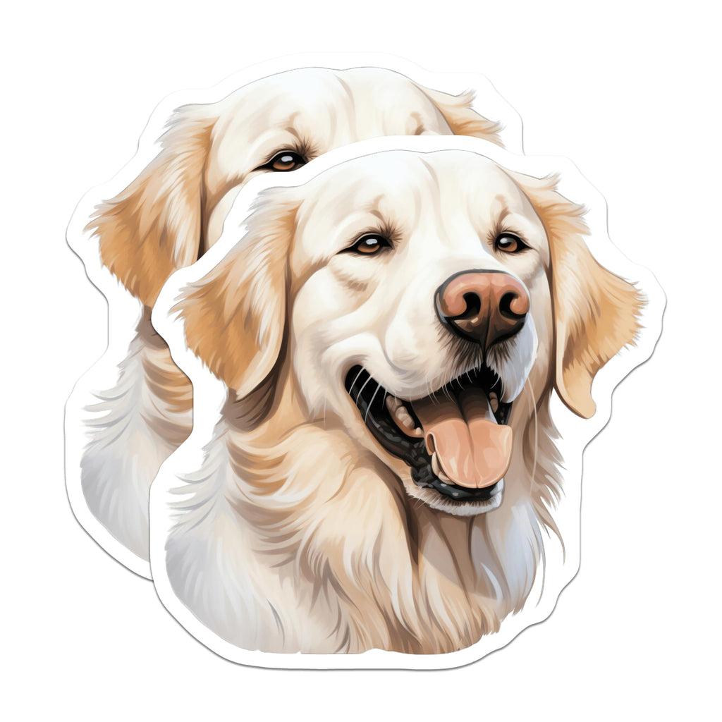 (2 Pack) Golden Retriever Magnets - Happy Dog Art - Dog Mom Owner Accents - 5 Inches On Longest Side - Thick Durable Magnet - Made in USA - MAG29905