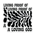 (2 Pack) Living Proof of a Loving God Stickers - Inspirational Quote Stickers - Motivational Leaf Design Stickers - 5" On Longest Side - Sticks to Any Smooth Flat Surface - Made in USA - BMCS3102