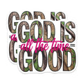 (2 Pack) God is Good All The Time Magnets - Camouflage Faith Decor - Christian Inspirational Quote - 5 Inches On Longest Side - Thick Durable Magnet - Made in USA - MAG20080
