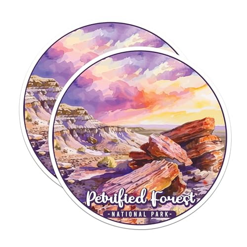 (2 Pack) Petrified Forest National Park Bumper Magnet - US National Park - Choose from 63 Parks - 5" On Longest Side - Decal for Car Bumper, Laptop, Water Bottle, Wall, and Window - MAG1597