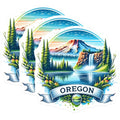 (3 Pack) Oregon Decals - Laptop Decal - State Pride- 3 Inches On Longest Side - Easy Peel & Apply - Made in USA - 3MCS5395