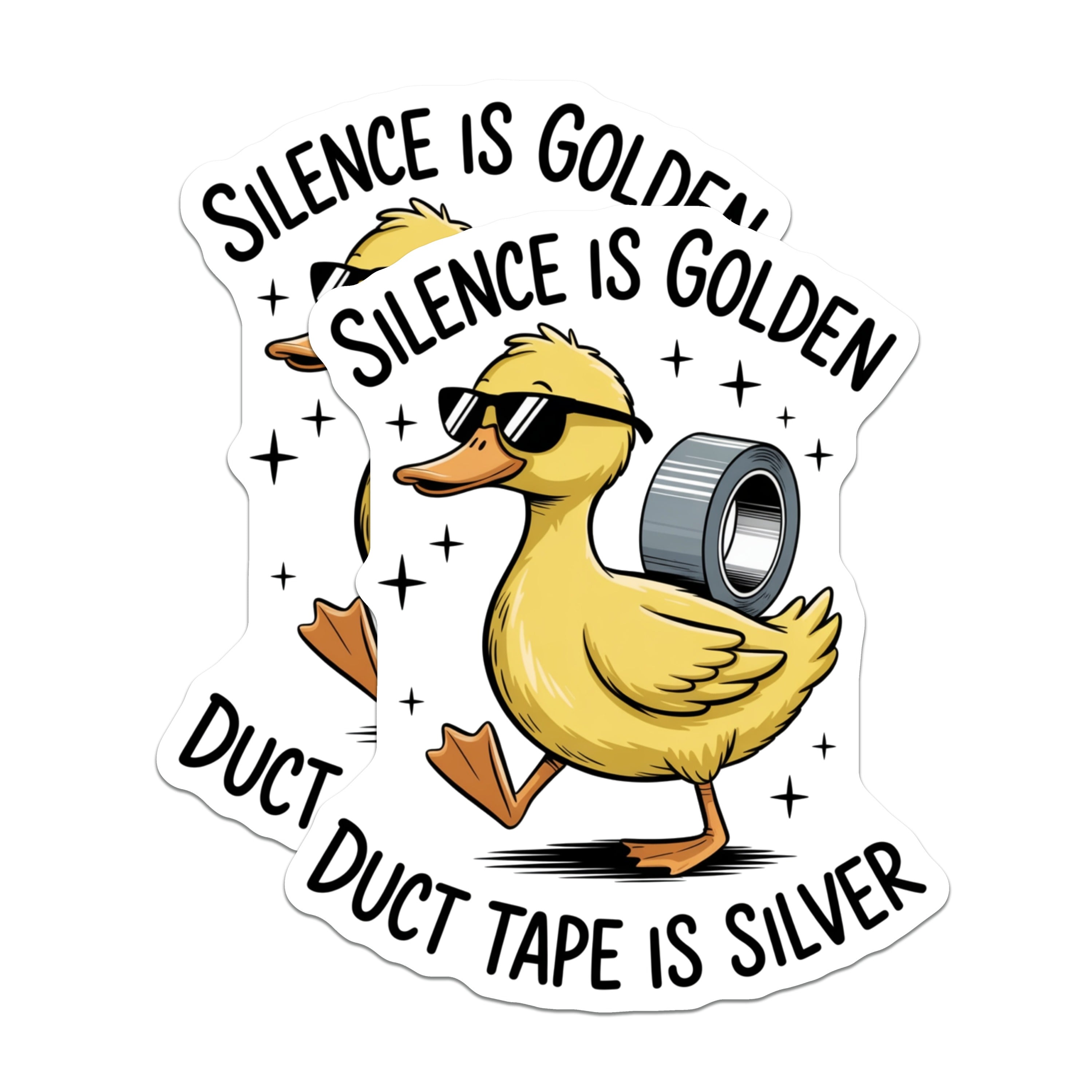 (2 Pack) Funny Duck Magnets - Sarcastic Quote Refrigerator Magnet - Witty Office Humor Decor - 5 Inches On Longest Side - Thick Durable Magnet - Made in USA - MAG36696