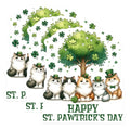 (3 Pack) St Patricks Day Cat Decals - Lucky Cats - Pawticks Day Decals - 3 Inches On Longest Side - Easy Peel & Apply - Made in USA - 3MCS6861