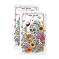(2 Pack) Hot Mess Skeleton Magnets - Sugar Skull Decor - Wine Lover Refrigerator Magnets - 5" On Longest Side - Premium Magnet - for Cars, Refrigerators, Toolboxes, Lockers - Made in USA - MAG14538