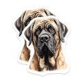 (2 Pack) Mastiff Dog Magnets - Large Breed Pet Portrait - Fawn Mastiff Decor for Dog Owner - 5 Inches On Longest Side - Thick Durable Magnet - Made in USA - MAG26832