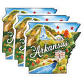 (3 Pack) Arkansas Decals - State Pride Souvenir - AR Laptop Decal- 3 Inches On Longest Side - Easy Peel & Apply - Made in USA - 3MCS5045