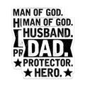 (2 Pack) Man of God Stickers - Husband Dad Protector Hero - Inspirational Sticker Pack - 5" On Longest Side - Sticks to Smooth Flat Surfaces - Made in USA - BMCS6178