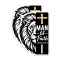 (2 Pack) Christian Lion Magnets - Religious Fridge Decor - Man of Faith Inspiration - 5" On Longest Side - Premium Magnet - for Cars, Refrigerators, Toolboxes, Lockers - Made in USA - MAG15598