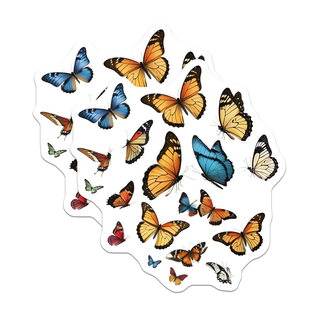 (2 Pack) Butterfly Magnets - Refrigerator Magnets - Decorative Butterfly Art - 5" On Longest Side - Premium Magnet - for Cars, Refrigerators, Toolboxes, Lockers - Made in USA - MAG15674