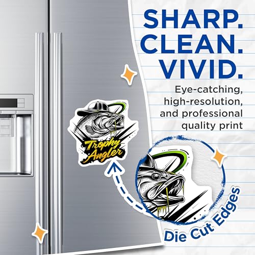 (2 Pack) Trophy Angler Magnets - Funny Fish Magnets - Fishing Enthusiast Decor - Fisherman Catch Magnets - 5" On Longest Side - for Cars, Refrigerators, Toolboxes, Lockers - Made in USA MAG3598