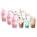 (3 Pack) Boba Tea Decals - Bubble Tea Stickers - Laptop Decals - 3 Inches On Longest Side - Easy Peel & Apply - Made in USA - 3MCS6514