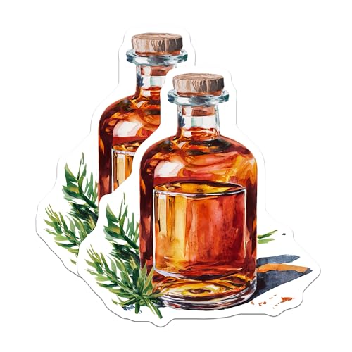 (2 Pack) Essential Oil Art Magnets - Kitchen Decor - Aromatherapy Theme - Home Office Decoration - 5" On Longest Side - for Cars, Fridges, Toolboxes - Made in USA - MAG6668