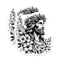 (2 Pack) Jesus Christ Stickers - Religious Art - Christian Symbol - Faith Vinyl Decals - 5" On Longest Side - Sticks to Smooth Flat Surfaces - Made in USA - BMCS7329