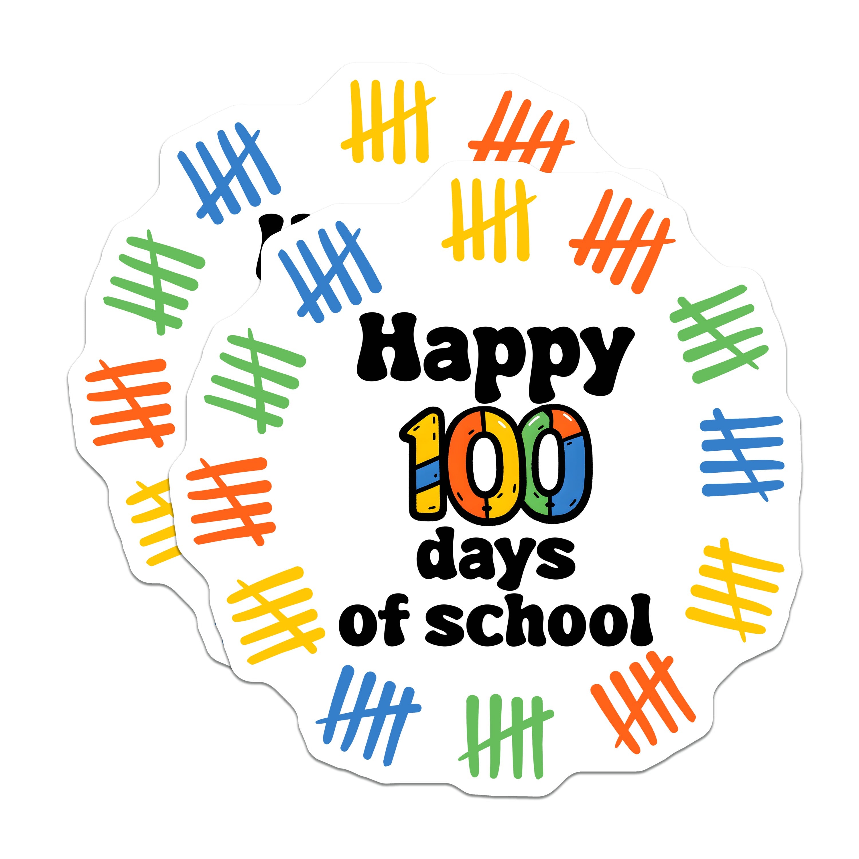(2 Pack) 100 Days of School Magnets - Teacher Appreciation Decor - Classroom Milestone Display - 5 Inches On Longest Side - Thick Durable Magnet - Made in USA - MAG36704