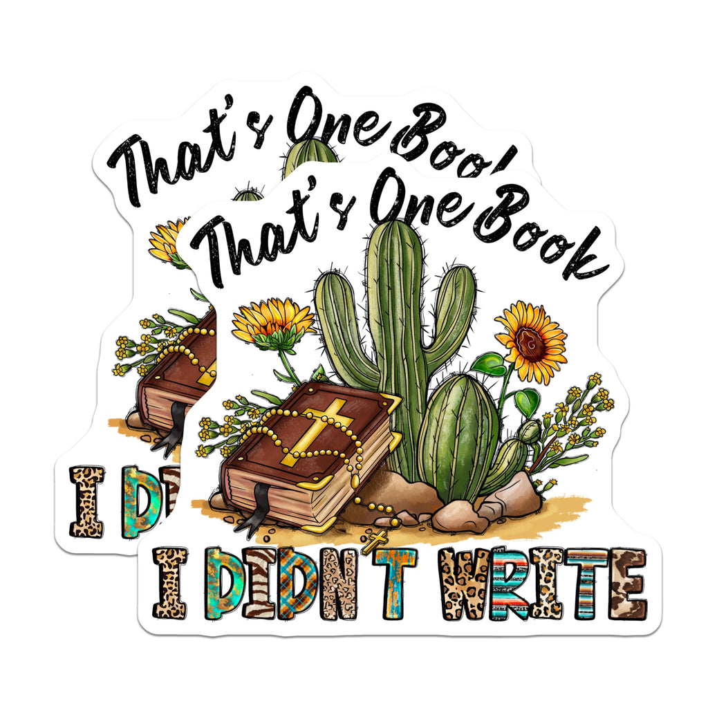 (2 Pack) Christian Bible Magnets - Funny Western Faith Decor - Desert Cactus Sunflower Fridge Decor - 5 Inches On Longest Side - Thick Durable Magnet - Made in USA - MAG28370