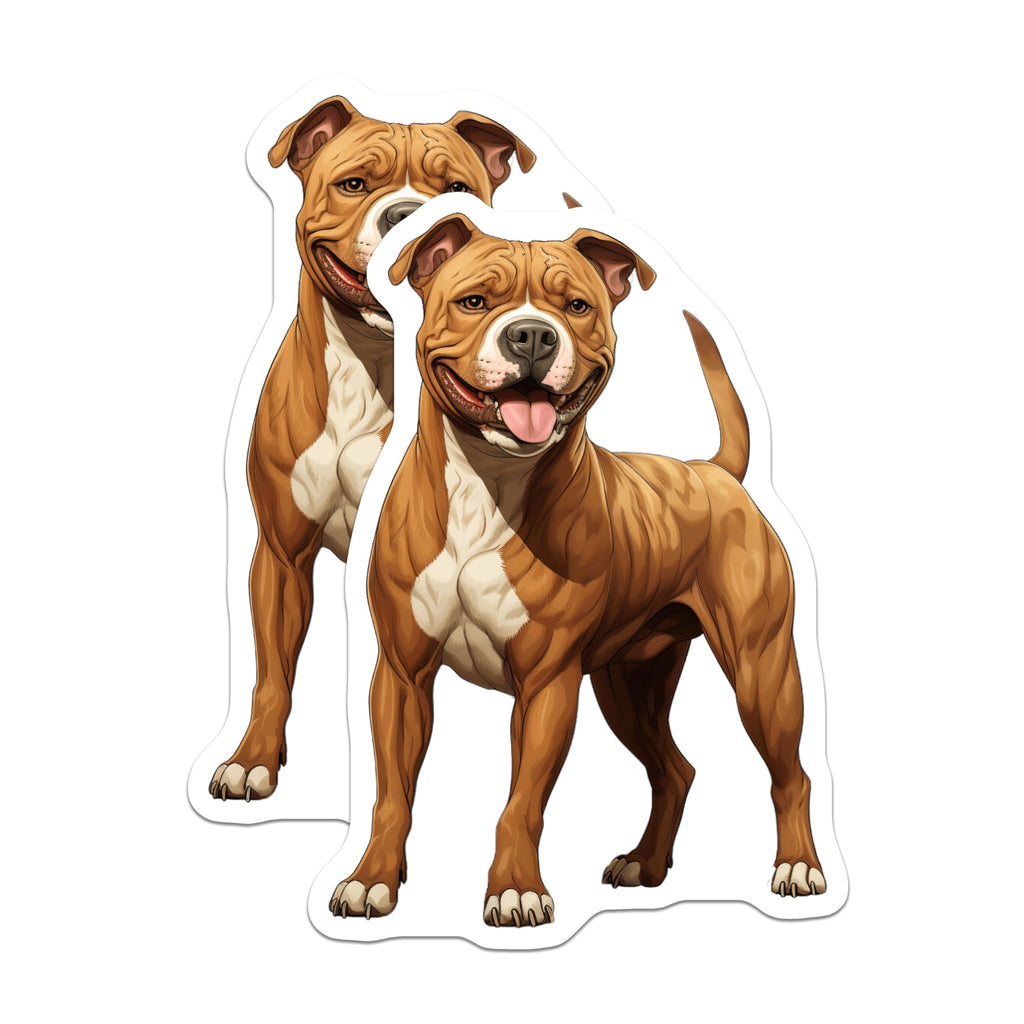 (2 Pack) Pitbull Dog Magnets - American Pit Bull Terrier Decor - Dog Mom Dad Fridge Locker Magnets - 5 Inches On Longest Side - Thick Durable Magnet - Made in USA - MAG28632