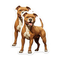 (2 Pack) Pitbull Dog Magnets - American Pit Bull Terrier Decor - Dog Mom Dad Fridge Locker Magnets - 5 Inches On Longest Side - Thick Durable Magnet - Made in USA - MAG28632