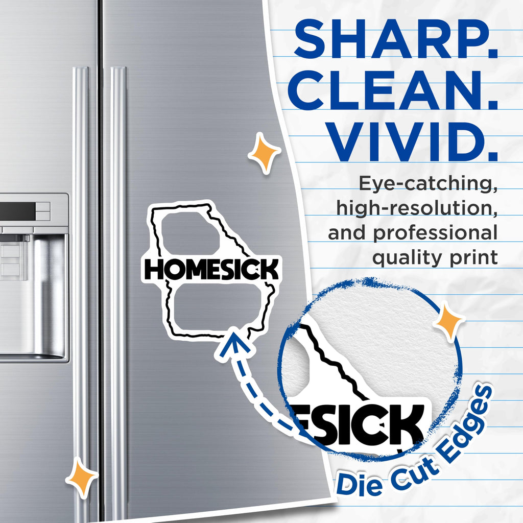 (2 Pack) Homesick Georgia Magnets - State Pride Fridge - GA Souvenir - 5" On Longest Side - Premium Magnet - for Cars, Refrigerators, Toolboxes, Lockers - Made in USA - MAG17707