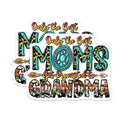 (2 Pack) Promoted to Grandma Magnets - New Grandparent Announcement - Western Style Turquoise Decor - 5 Inches On Longest Side - Thick Durable Magnet - Made in USA - MAG30112