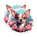 (2 Pack) Chihuahua Magnets - Dog Mom Floral Decor - Cute Puppy Fridge Accessories - Animal Lover Chihuahua Art - 5 Inches On Longest Side - Thick Durable Magnet - Made in USA - MAG30762