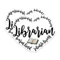 (2 Pack) Librarian Stickers - Heart Librarian - Librarian Appreciation - 5" On Longest Side - Sticks to Smooth Flat Surfaces - Made in USA - BMCS15374