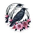 (2 Pack) Raven Magnets - Gothic Home Decor - Bird and Roses Fridge Magnets - 5" On Longest Side - Premium Magnet - for Cars, Refrigerators, Toolboxes, Lockers - Made in USA - MAG17871