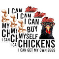 (3 Pack) Chicken Lady Decals - Funny Chicken Saying - Farmhouse Style Decal - 3 Inches On Longest Side - Easy Peel & Apply - Made in USA - 3MCS6499