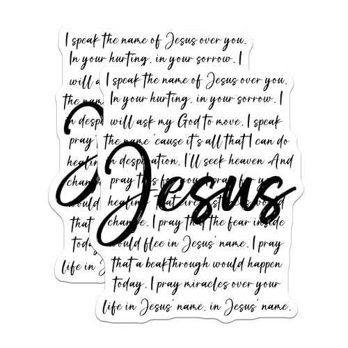 (2 Pack) Jesus Inspirational Quote Magnets - Christian Faith Magnets - Religious Motivational Magnets - 5" On Longest Side - for Cars, Refrigerators, Toolboxes, Lockers - Made in USA BMCS3084