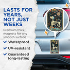 (2 Pack) The Dog Tarot Card Magnets - Skeleton Dog Magnet - Tarot-Themed Dog Magnets - 5" On Longest Side - for Cars, Fridges, Toolboxes - Made in USA - MAG3666