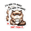 (2 Pack) Grumpy Cat Magnets - Coffee Lover Decor - Funny Feline Fridge Accessory - 5" On Longest Side - Sticks to Smooth Flat Surfaces - Made in USA - MAG10496