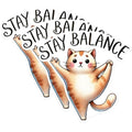 (3 Pack) Yoga Cat Decals - Stay Balanced - Cute Kitten Stickers - 3 Inches On Longest Side - Easy Peel & Apply - Made in USA - 3MCS1298