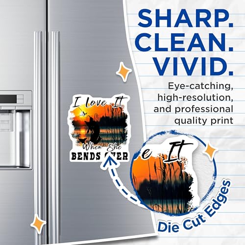 (2 Pack) I Love It When She Bends Over Magnets - Funny Quote Magnet - Fishing Decor Magnet - 5" On Longest Side - for Cars, Fridges, Toolboxes - Made in USA - MAG5632