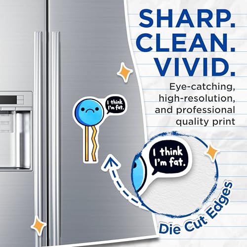 (2 Pack) Funny Cartoon Magnets - 5" On Longest Side - for Cars, Fridges, Toolboxes - Made in USA - MAG8017