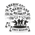 (2 Pack) Military Quote Stickers - Combat Soldier Graphics - 5" On Longest Side - Sticks to Smooth Flat Surfaces - Made in USA - BMCS8508 - BMCS8508