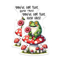 (2 Pack) You've Got This Stickers - Frog on Mushroom - Funny Encouragement Stickers - 5" On Longest Side - Sticks to Smooth Flat Surfaces - Made in USA - BMCS9681